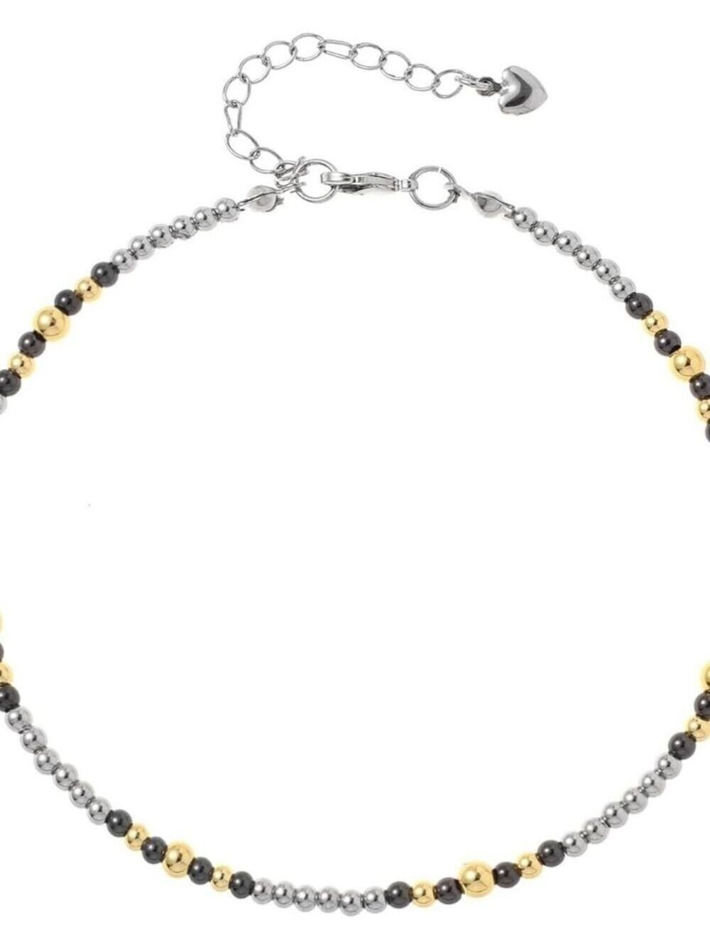 Handmade Silver Beaded Anklet